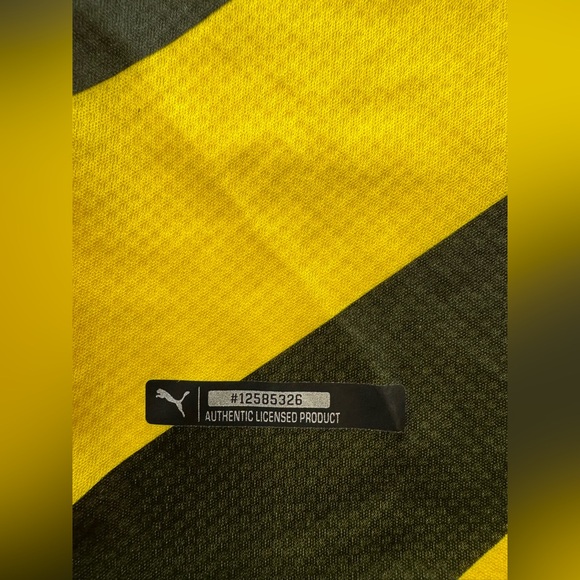 2021 Puma Borussia Dortmund Home Soccer Jersey Giovanni Reyna L USA NYC FC #1043 - Picture 2 of 7